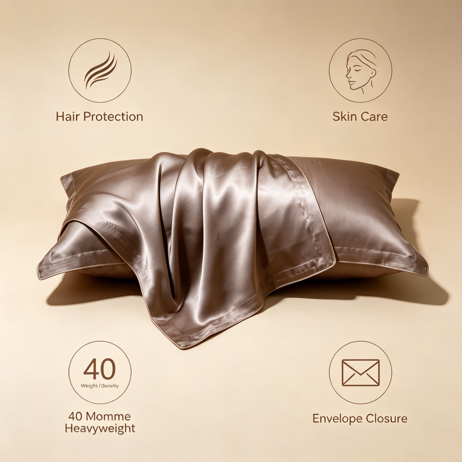 2 Pcs Silk Pillowcase Queen Si - Luxury Home Textiles Usa review and price