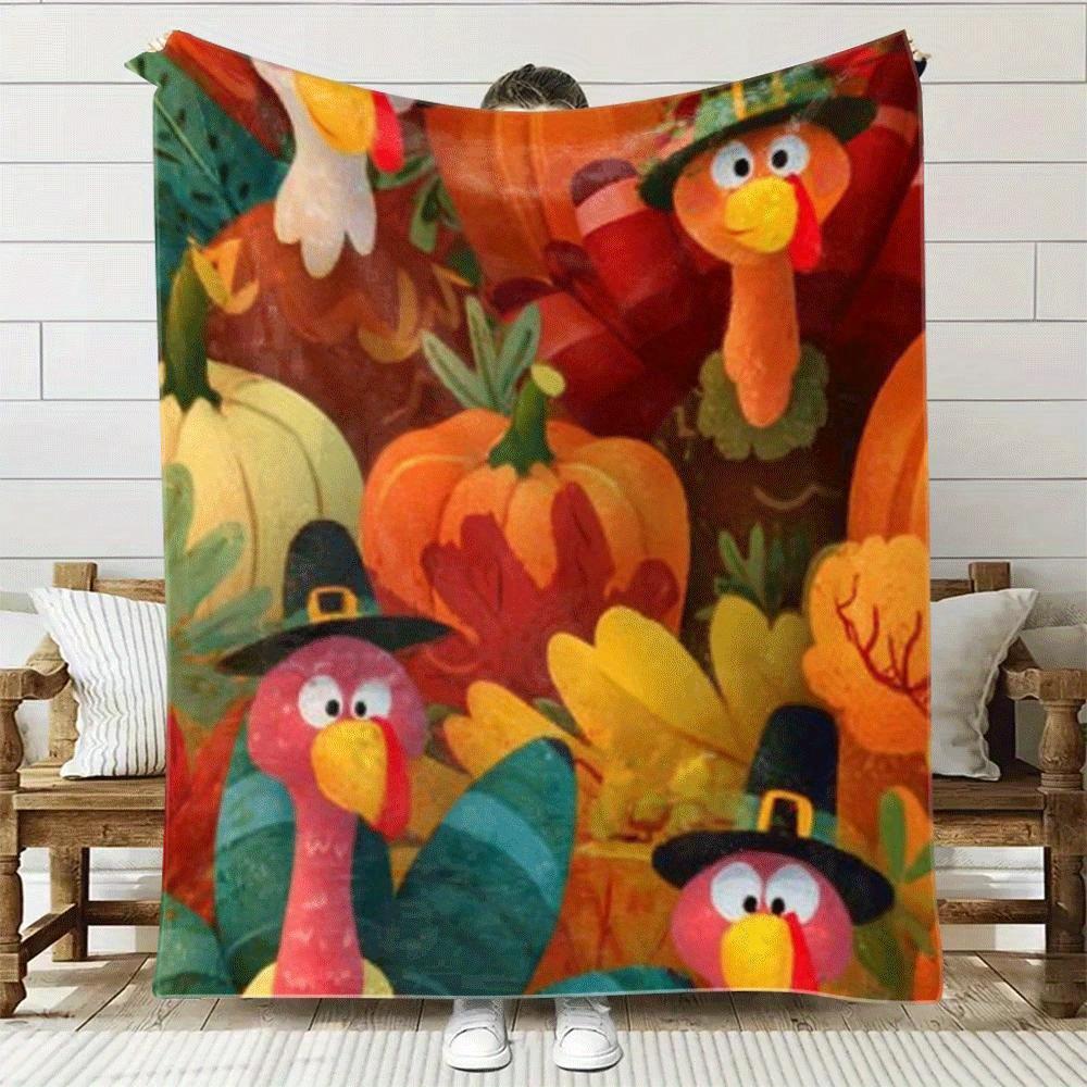 Cartoon turkey and pumpkin pat - Home Textiles Turkey review and price