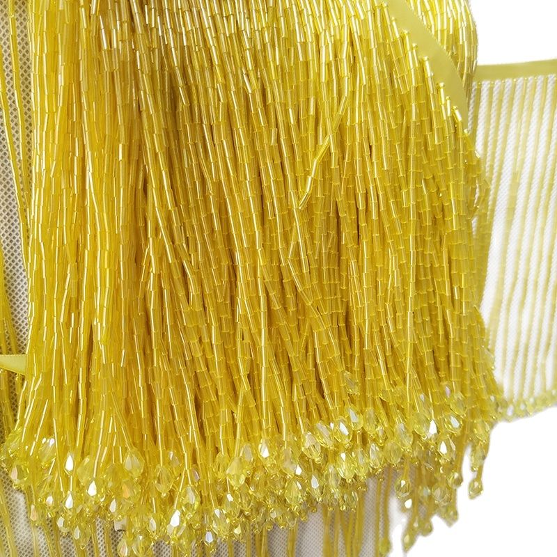 6 inches Wide Bugle Beads Crys - Home Fashion Textiles review and price